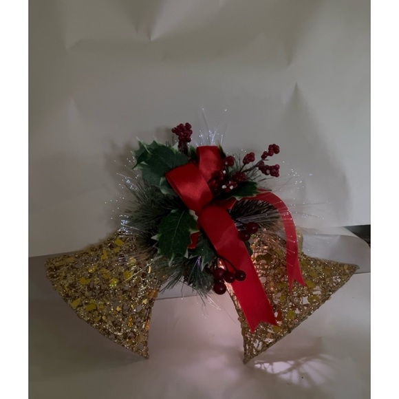 Lighted Color Changing Christmas Bells Gold Bells - Picture 4 of 11